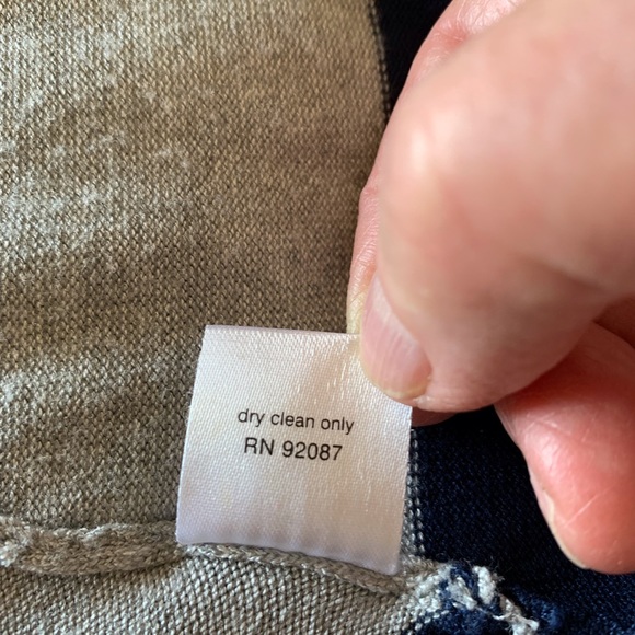 Grey and Navy Wide Stripe Sweater - Picture 7 of 7